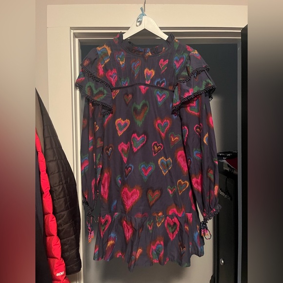 Farm Rio Heart Patterned Multicolor Dress - Picture 4 of 7